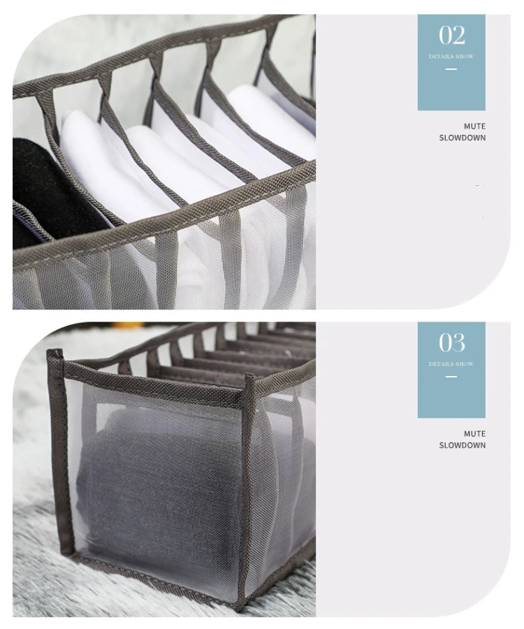 Foldable Underwear Organizer – Multi-Purpose Drawer for Bras, Socks, and Accessories