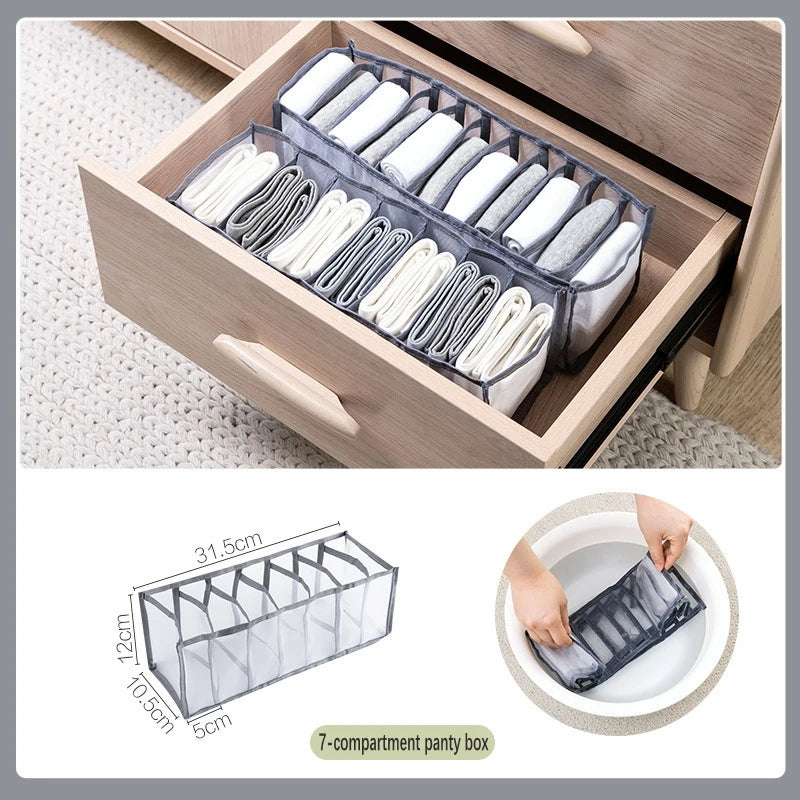 Foldable Underwear Organizer – Multi-Purpose Drawer for Bras, Socks, and Accessories