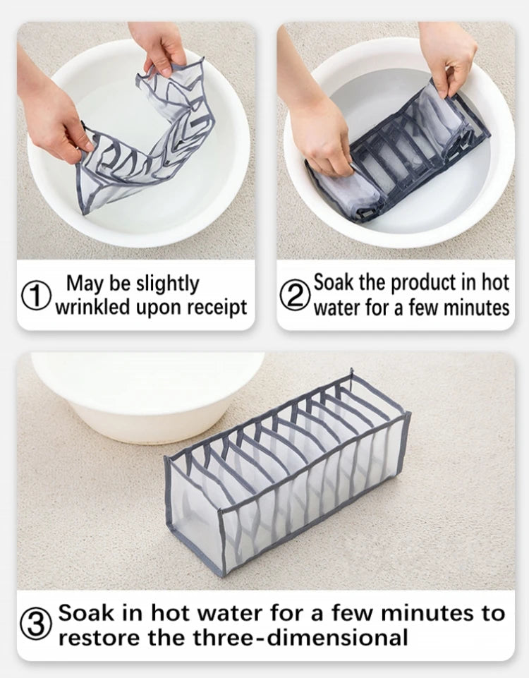 Foldable Underwear Organizer – Multi-Purpose Drawer for Bras, Socks, and Accessories