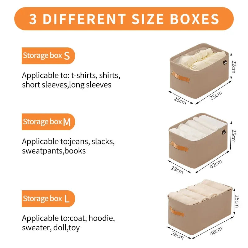Thickened Clothes Organizer Storage Box for Pants, Jeans & Sweaters – Wardrobe & Drawer Organizer
