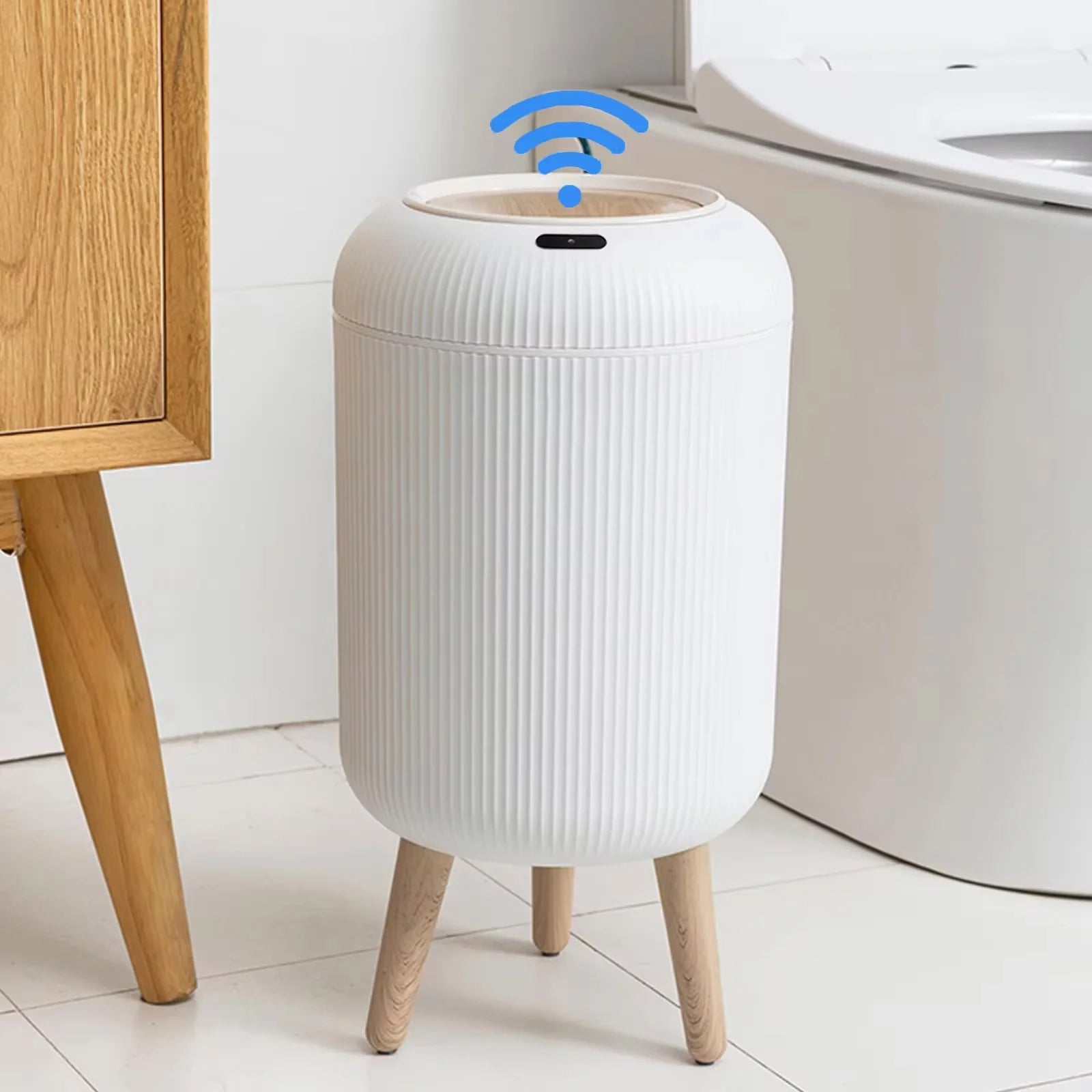 Smart Automatic Trash Can with Motion Sensor – Touchless, Odor-Sealing & Modern Design