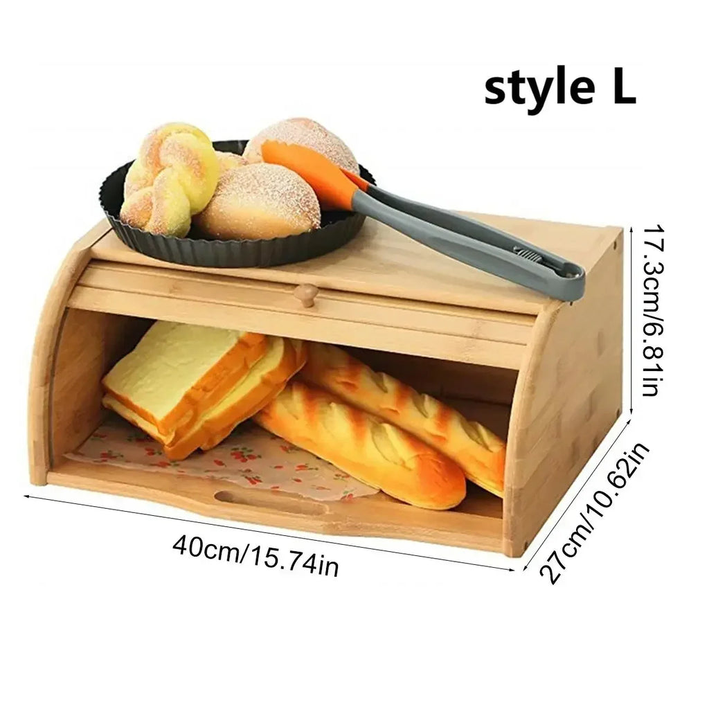 Natural Bamboo Food Organizer Box