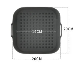 20cm Reusable Silicone Air Fryer Basket – Non-Stick, Heat Resistant up to 260°C | Fits 5.5L–6.5L Square Air Fryers