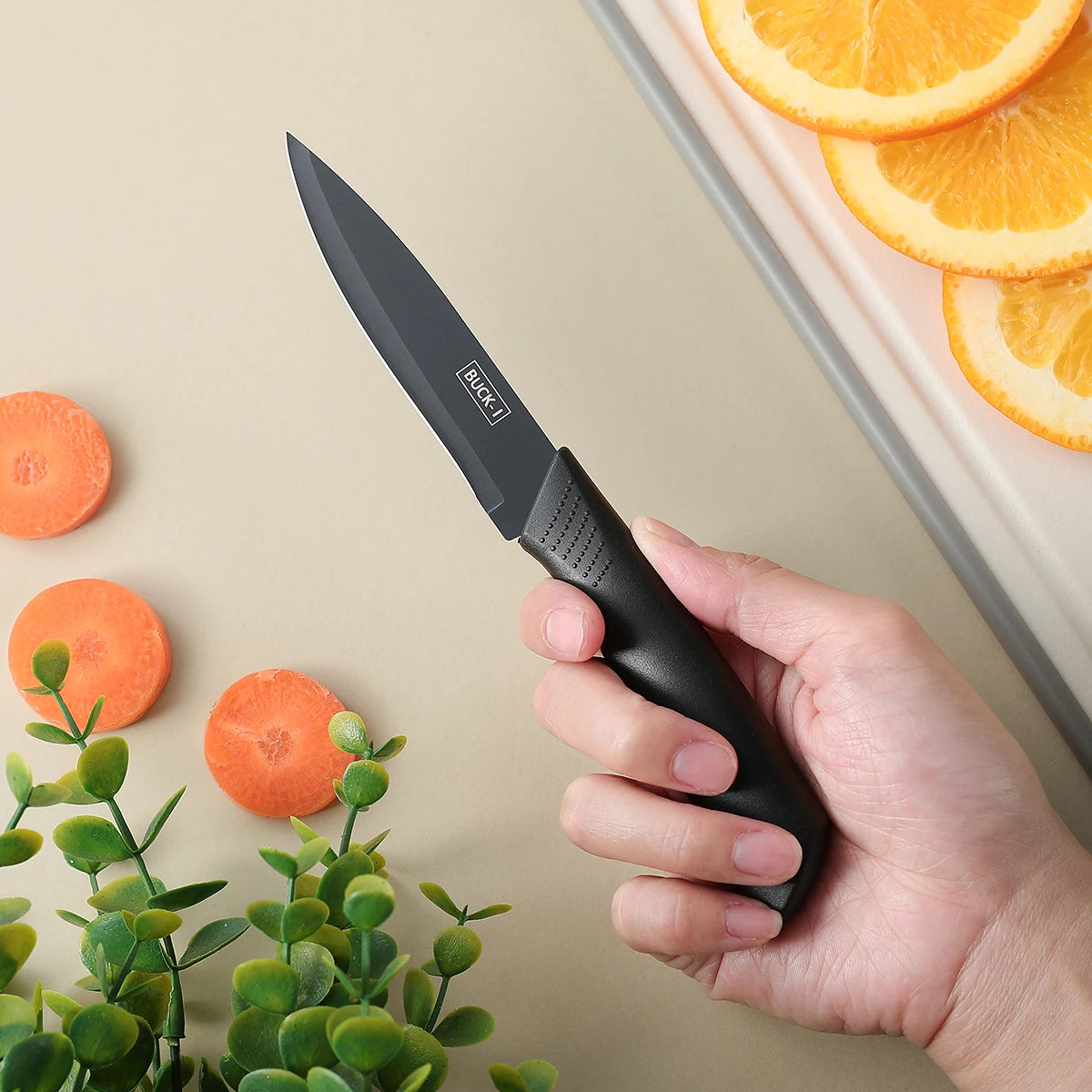 Premium Black Stainless Steel Knife Set – 3 or 5 Pieces | Precision & Durability