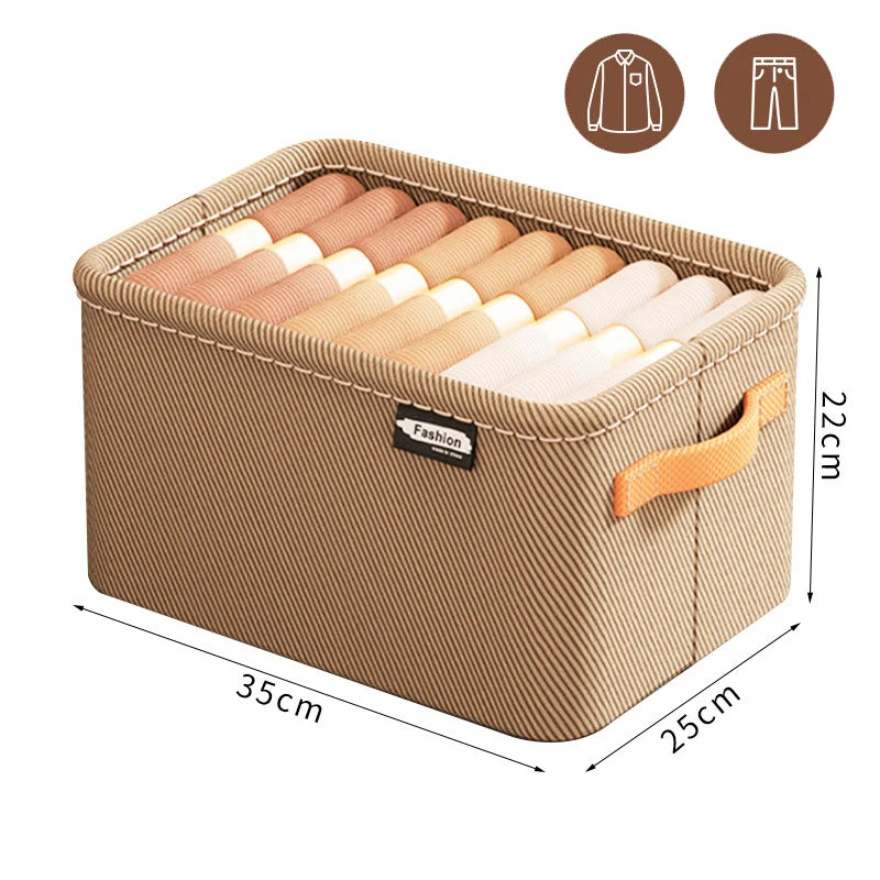 Thickened Clothes Organizer Storage Box for Pants, Jeans & Sweaters – Wardrobe & Drawer Organizer