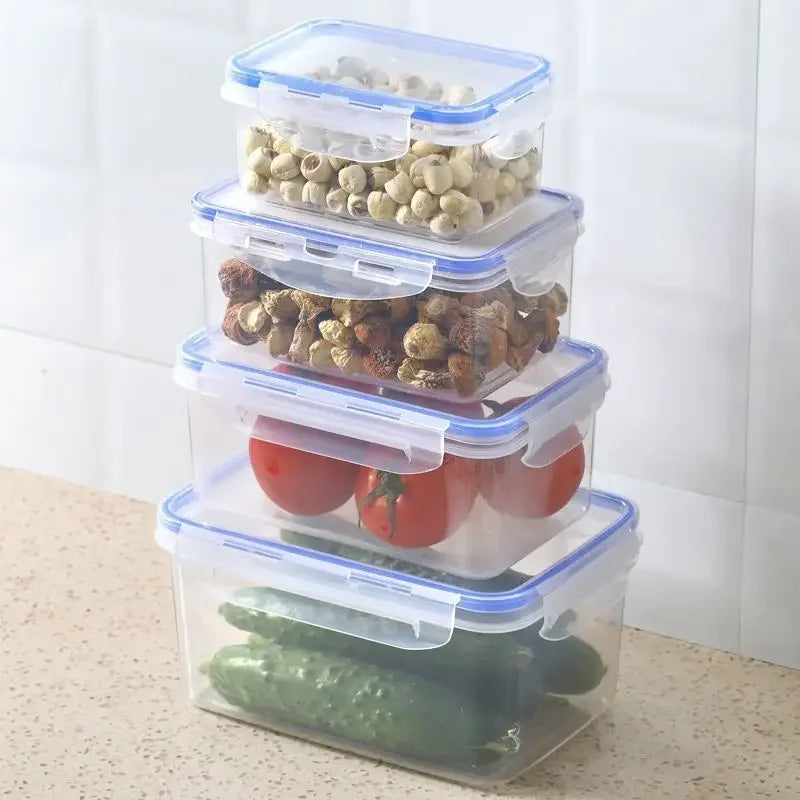 Rectangular Airtight Food Storage Container with Lid – Refrigerator Organizer & Microwave Lunch Box