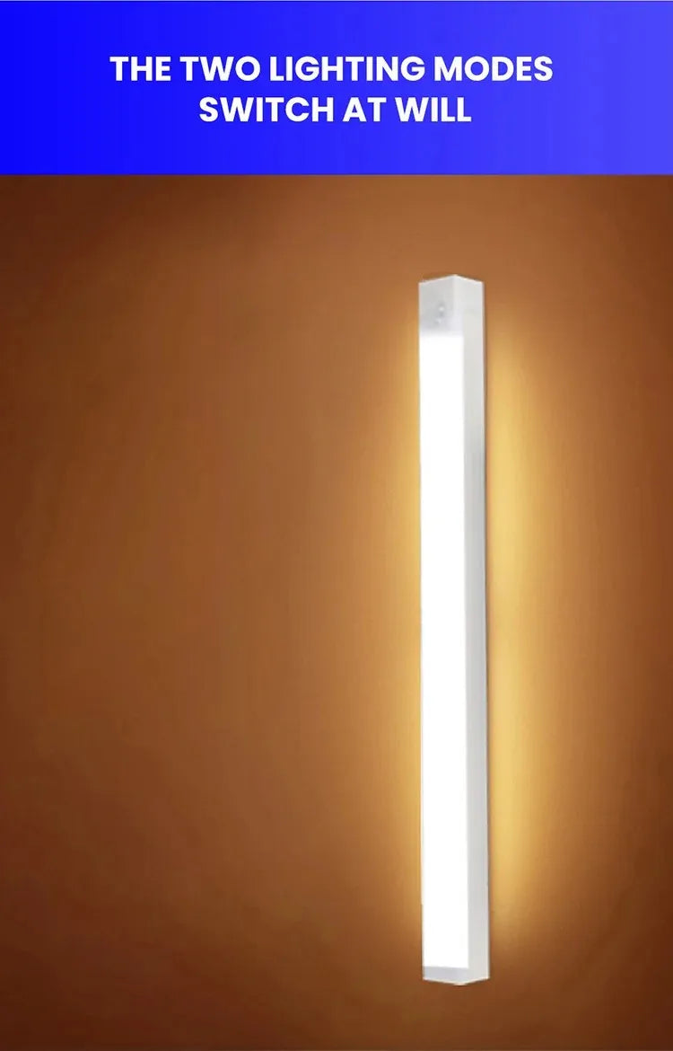 Rechargeable LED Motion Sensor Light – Wireless USB Cabinet & Closet Night Light for Kitchen, Stairs and Hallway