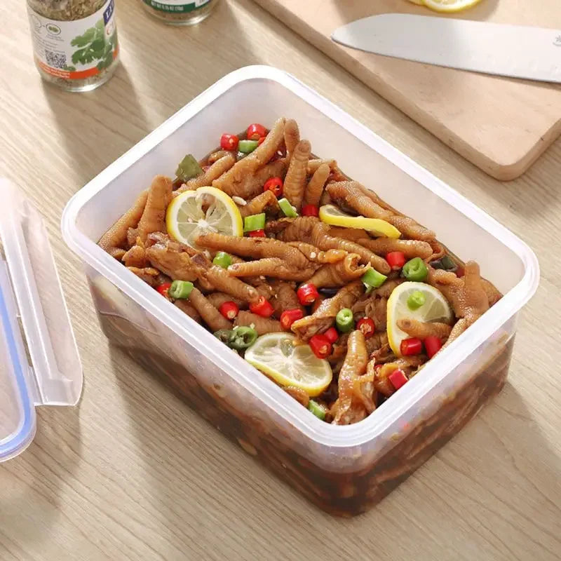 Rectangular Airtight Food Storage Container with Lid – Refrigerator Organizer & Microwave Lunch Box