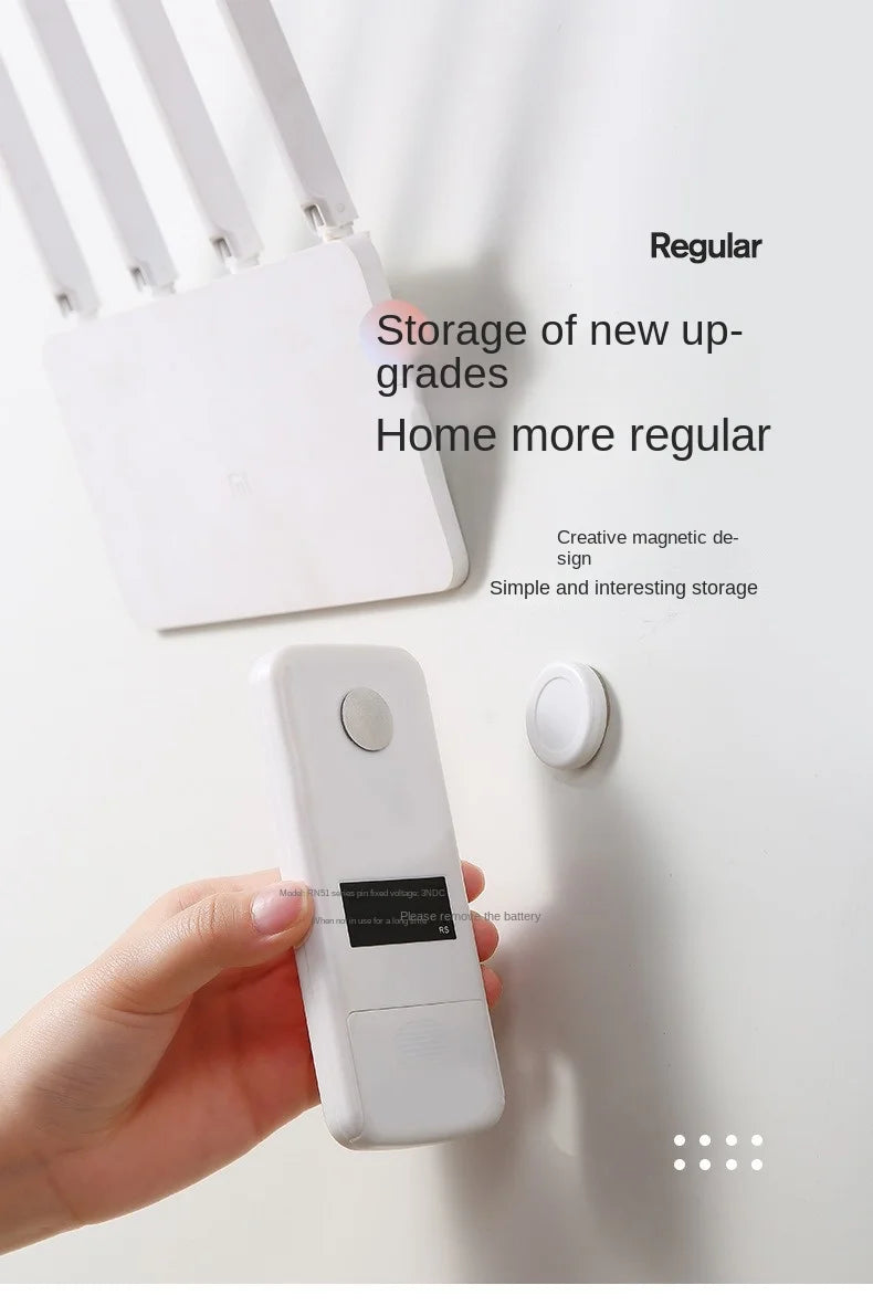 Magnetic Remote Control Holder with Adhesive Wall Mount – Strong Grip Organizer for Home & Office
