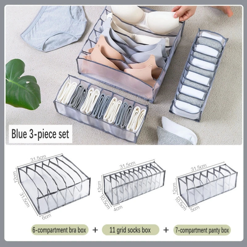 Foldable Underwear Organizer – Multi-Purpose Drawer for Bras, Socks, and Accessories