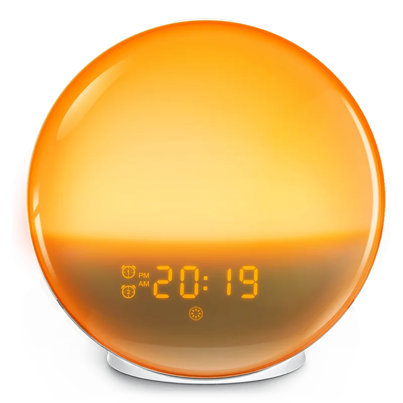 Sunrise Alarm Clock with Light Simulation, FM Radio & USB Charging