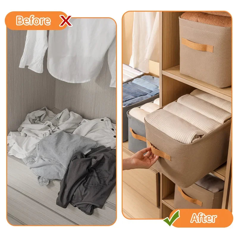 Thickened Clothes Organizer Storage Box for Pants, Jeans & Sweaters – Wardrobe & Drawer Organizer
