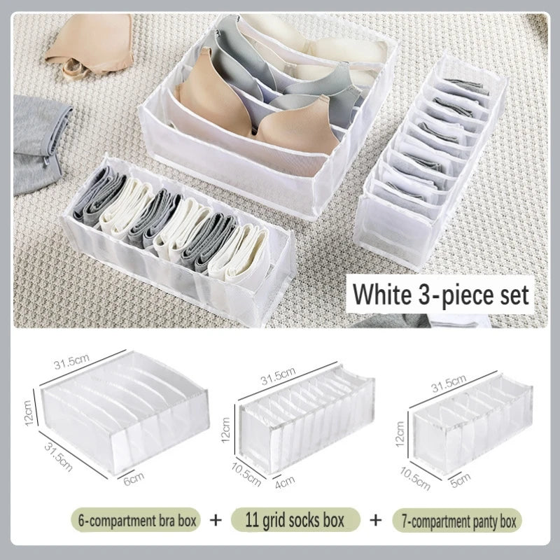 Foldable Underwear Organizer – Multi-Purpose Drawer for Bras, Socks, and Accessories