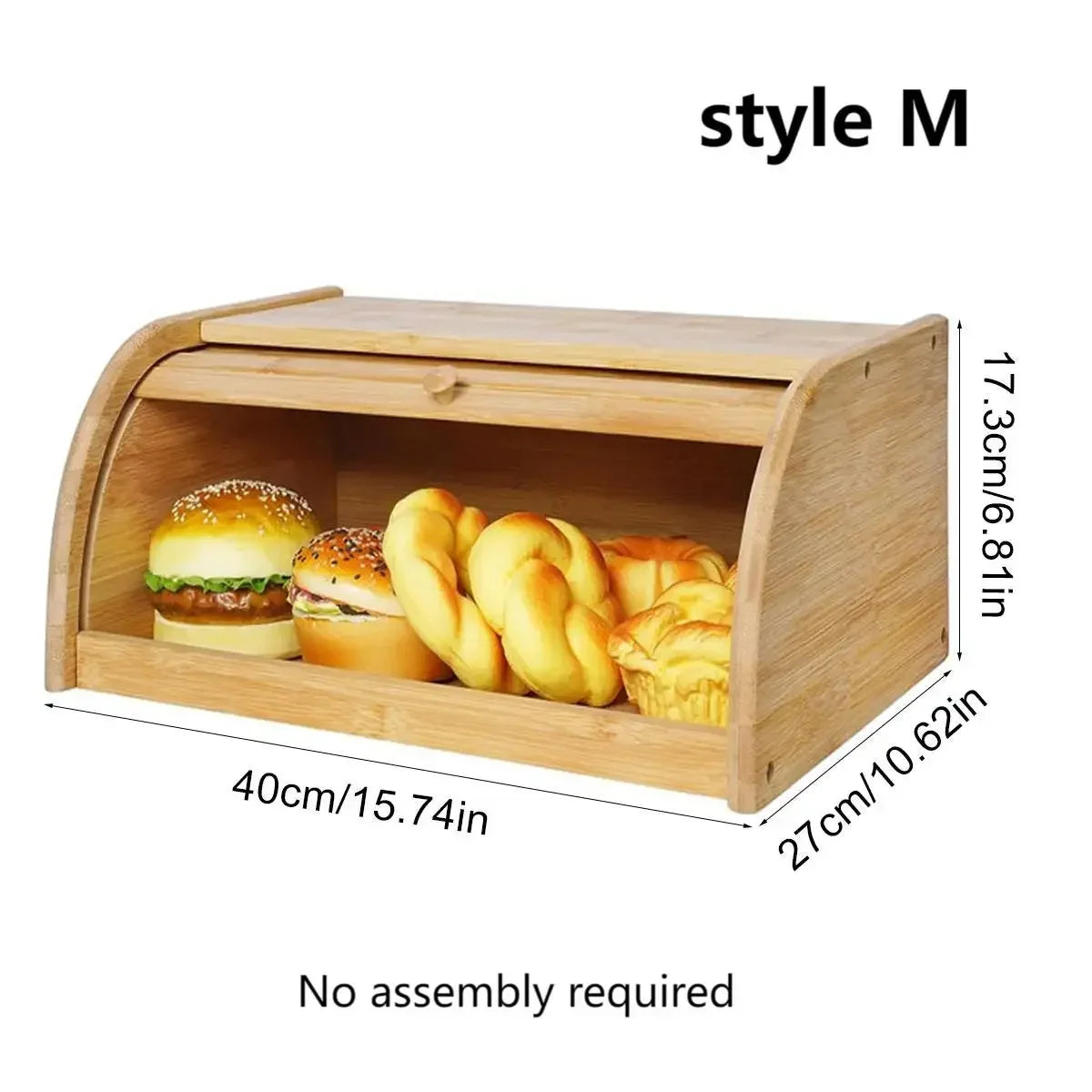 Natural Bamboo Food Organizer Box