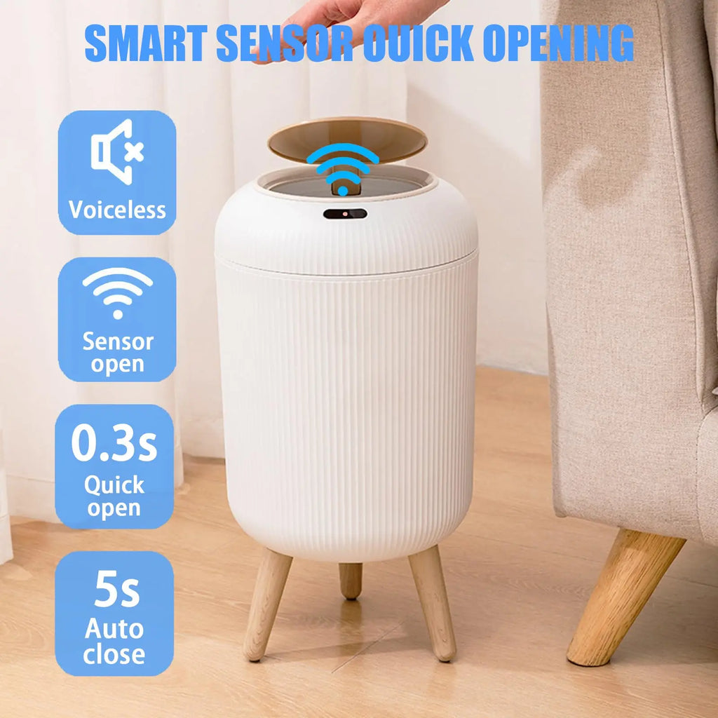 Smart Automatic Trash Can with Motion Sensor – Touchless, Odor-Sealing & Modern Design