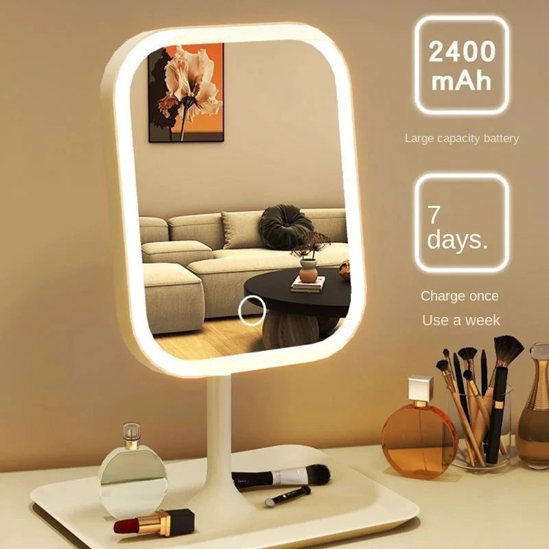 LED Makeup Mirror with Touch Control – 3 Light Modes | Premium White Vanity Mirror