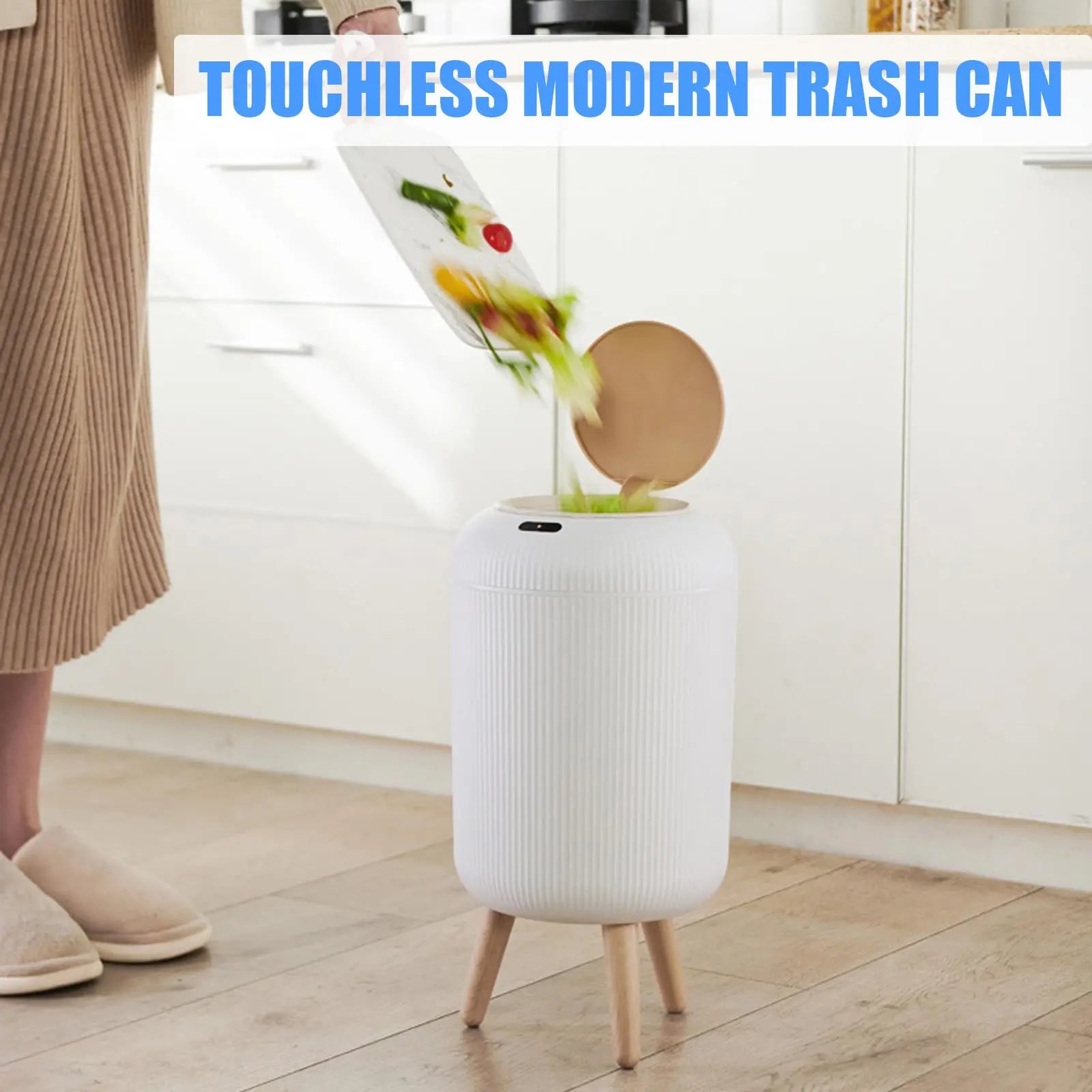 Smart Automatic Trash Can with Motion Sensor – Touchless, Odor-Sealing & Modern Design
