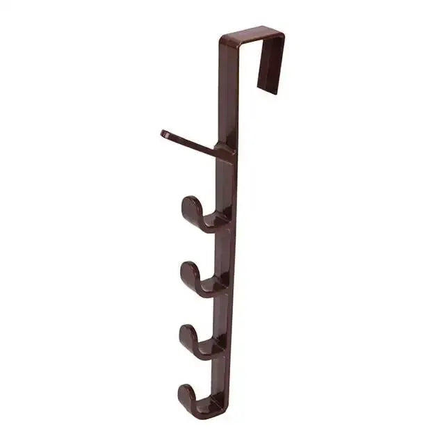 Over-the-Door Hook Rack – 5-Hook Vertical Hanger for Coat, Wardrobe, or Dorm Room