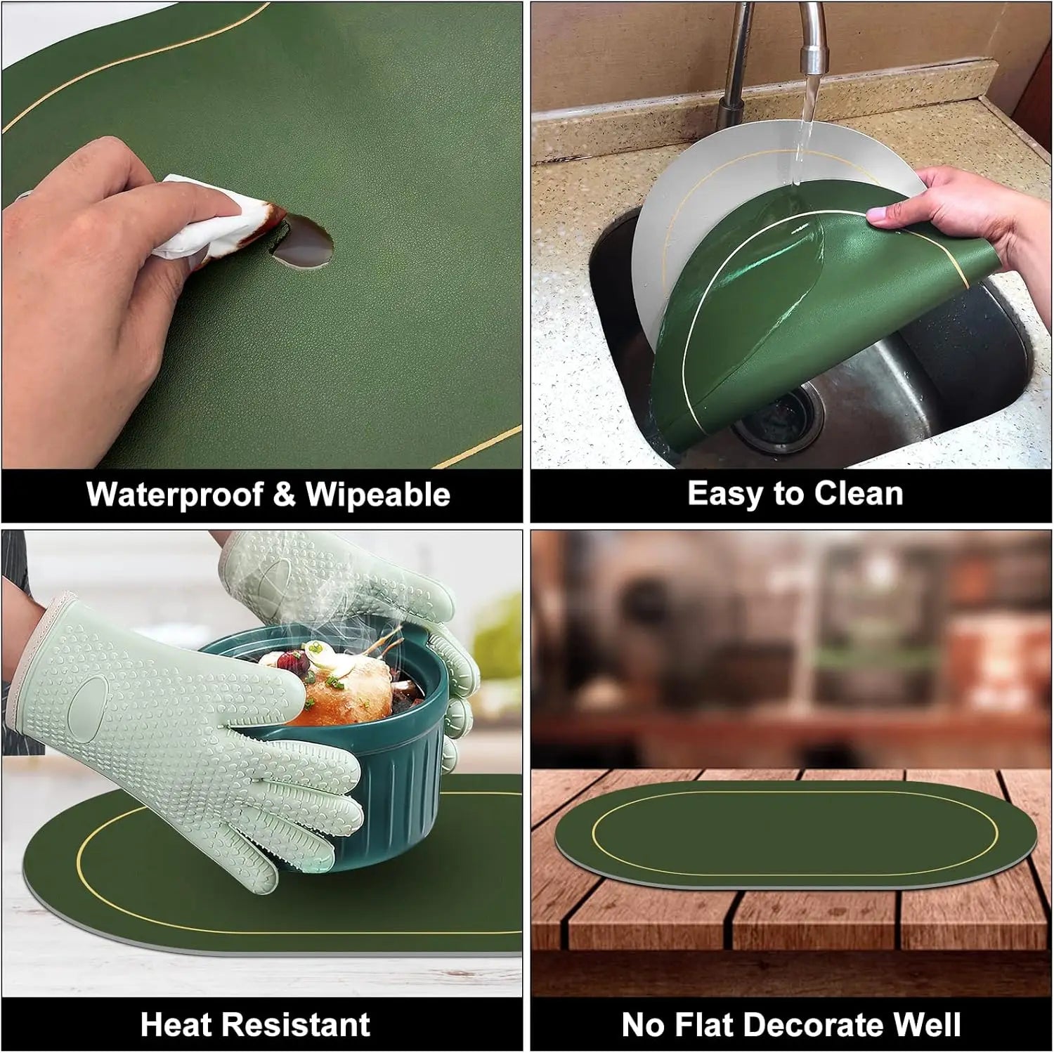 Leather Table Placemats – Heat Resistant, Washable, and Easy to Clean