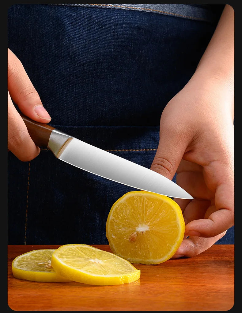 Professional Kitchen Knife Set – Japanese Chef Knives in Stainless Steel for Meat, Fish, Vegetables & Fruit