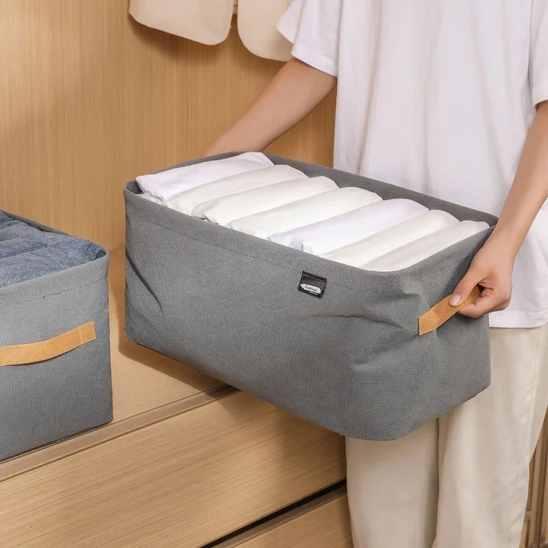 Thickened Clothes Organizer Storage Box for Pants, Jeans & Sweaters – Wardrobe & Drawer Organizer