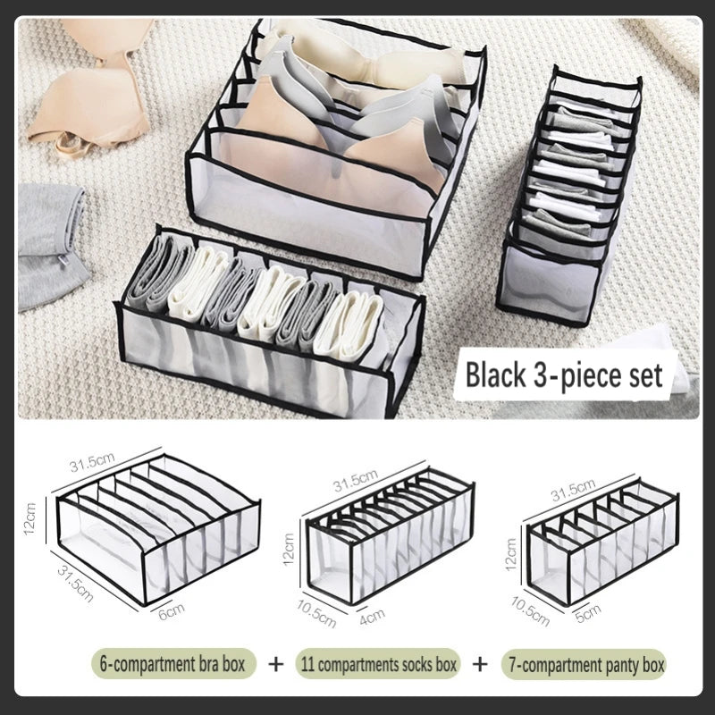 Foldable Underwear Organizer – Multi-Purpose Drawer for Bras, Socks, and Accessories