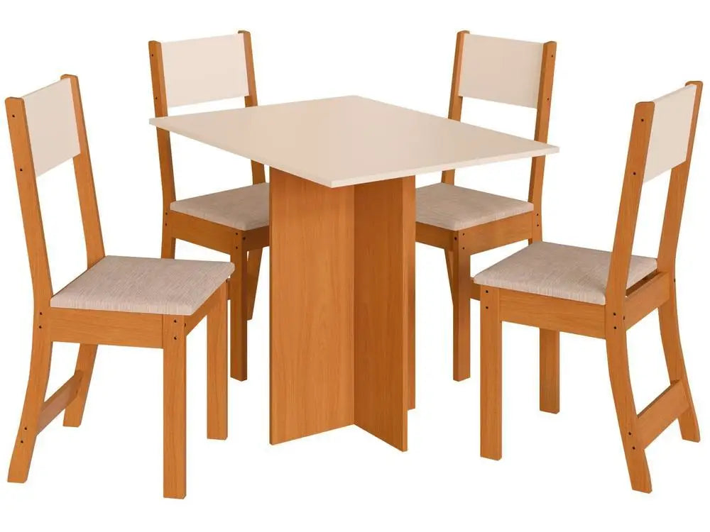 Indekes Dalita Dining Set – Table + 4 Chairs, Elegance & Comfort