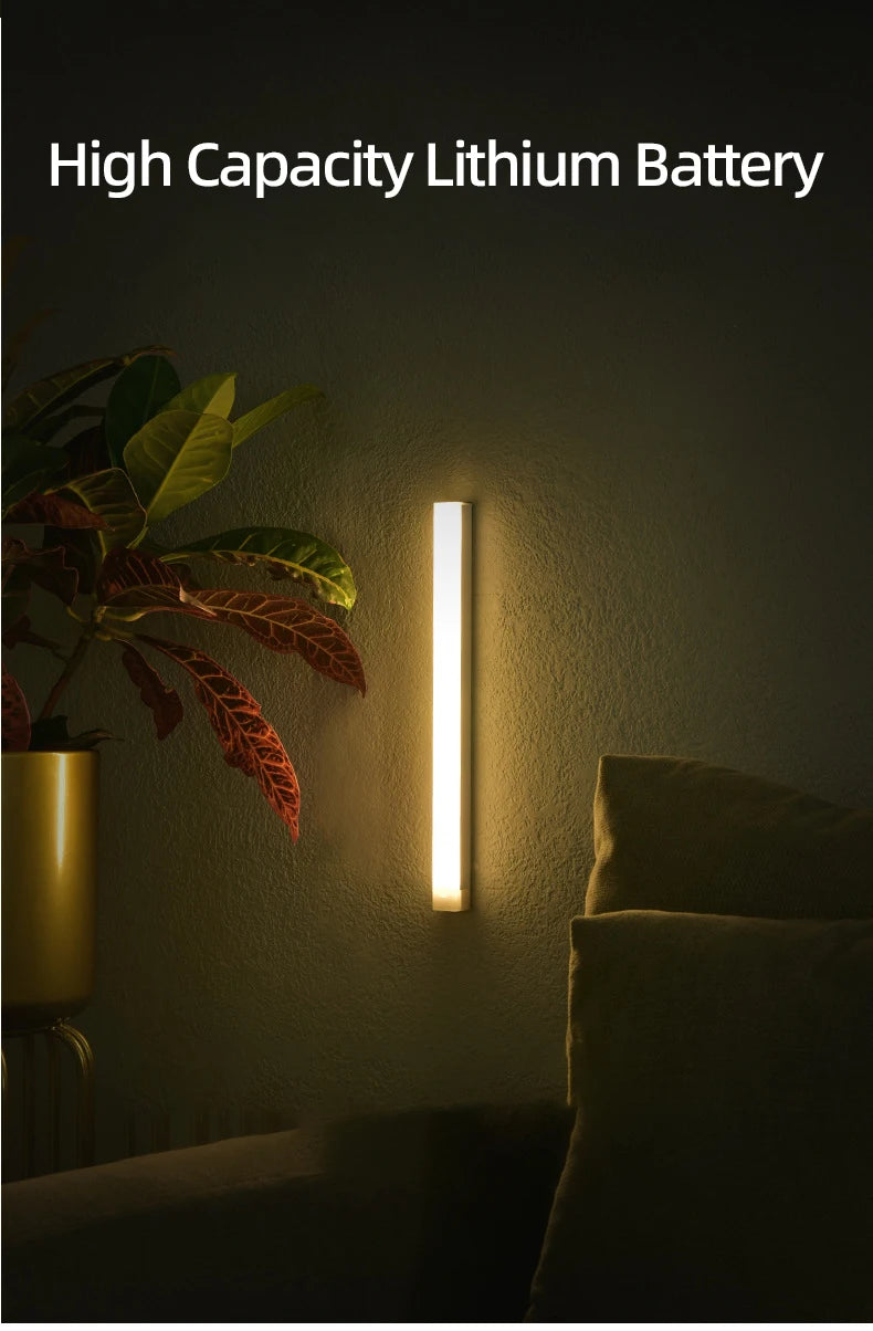 Rechargeable LED Motion Sensor Light – Wireless USB Cabinet & Closet Night Light for Kitchen, Stairs and Hallway