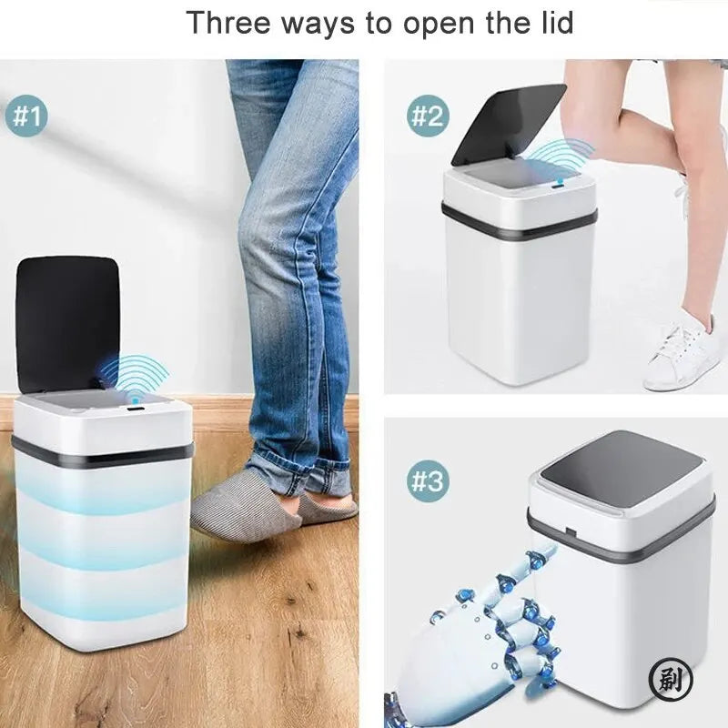13L Smart Touch Trash Can – Modern Sensor Bin for Kitchen & Bathroom