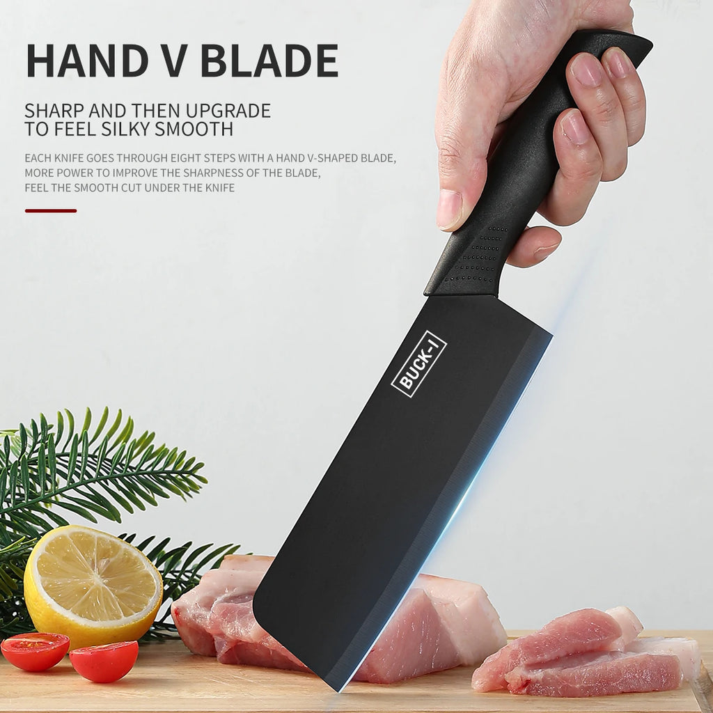 Premium Black Stainless Steel Knife Set – 3 or 5 Pieces | Precision & Durability