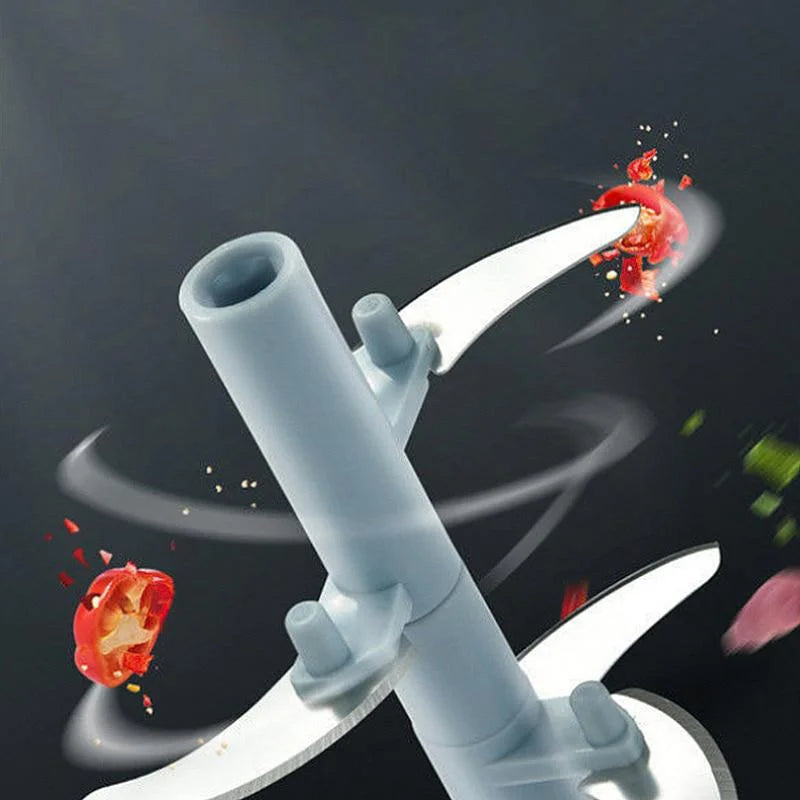 Manual Food Chopper 500ml– Garlic, Onion & Vegetable Cutter with Anti-Splash Rotating Press System