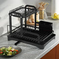 Tier Black Dish Rack – Space-Saving Kitchen Organizer