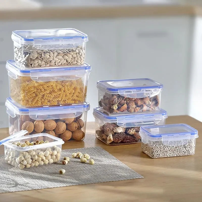 Rectangular Airtight Food Storage Container with Lid – Refrigerator Organizer & Microwave Lunch Box