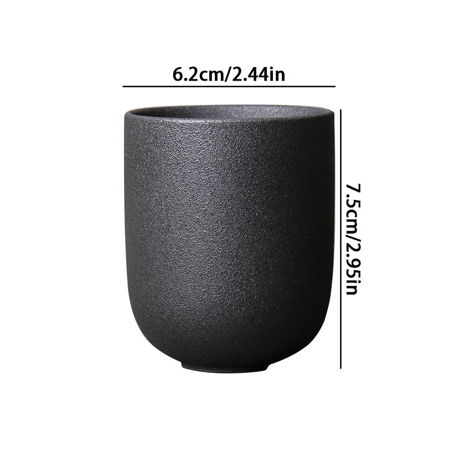 Japanese Vintage Ceramic Tea Cup 130ml – Handmade Stoneware Mug for Tea, Coffee & Sake