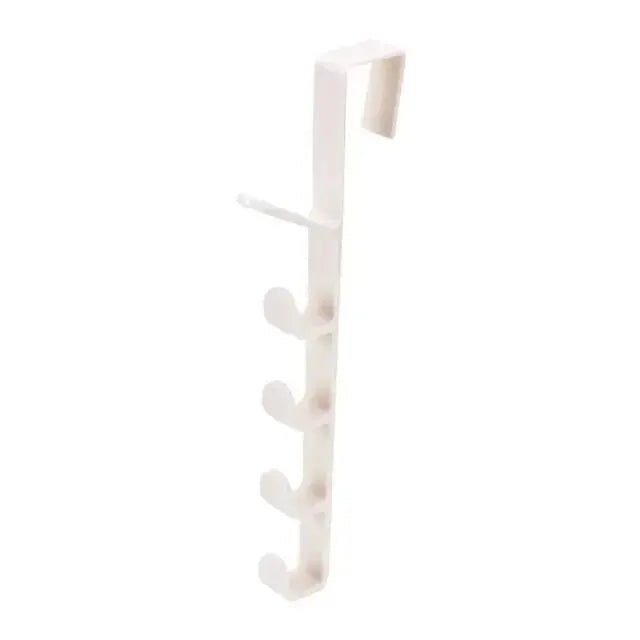Over-the-Door Hook Rack – 5-Hook Vertical Hanger for Coat, Wardrobe, or Dorm Room