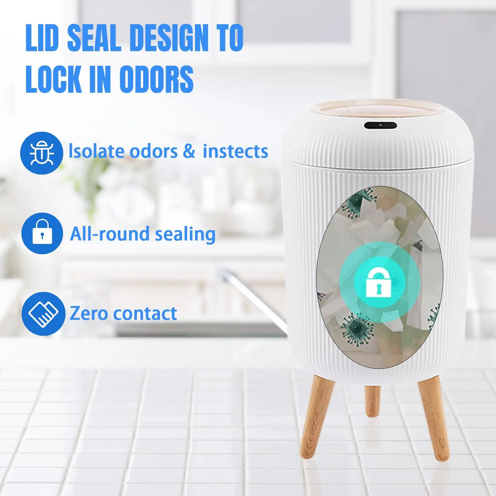 Smart Automatic Trash Can with Motion Sensor – Touchless, Odor-Sealing & Modern Design