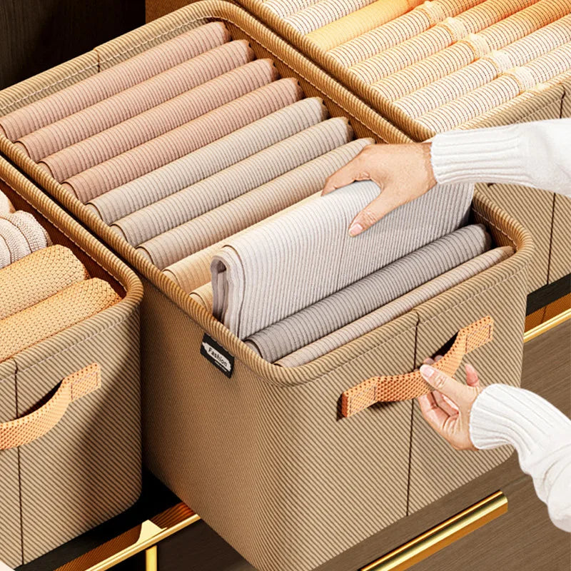 Thickened Clothes Organizer Storage Box for Pants, Jeans & Sweaters – Wardrobe & Drawer Organizer