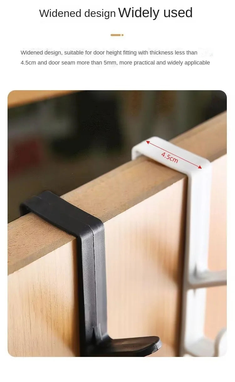 Over-the-Door Hook Rack – 5-Hook Vertical Hanger for Coat, Wardrobe, or Dorm Room