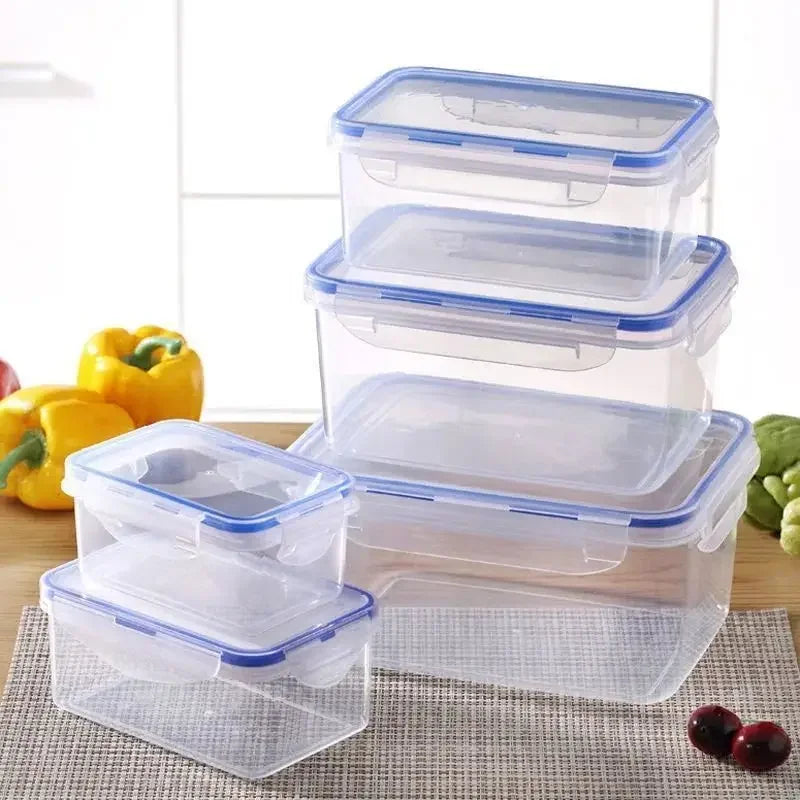 Rectangular Airtight Food Storage Container with Lid – Refrigerator Organizer & Microwave Lunch Box