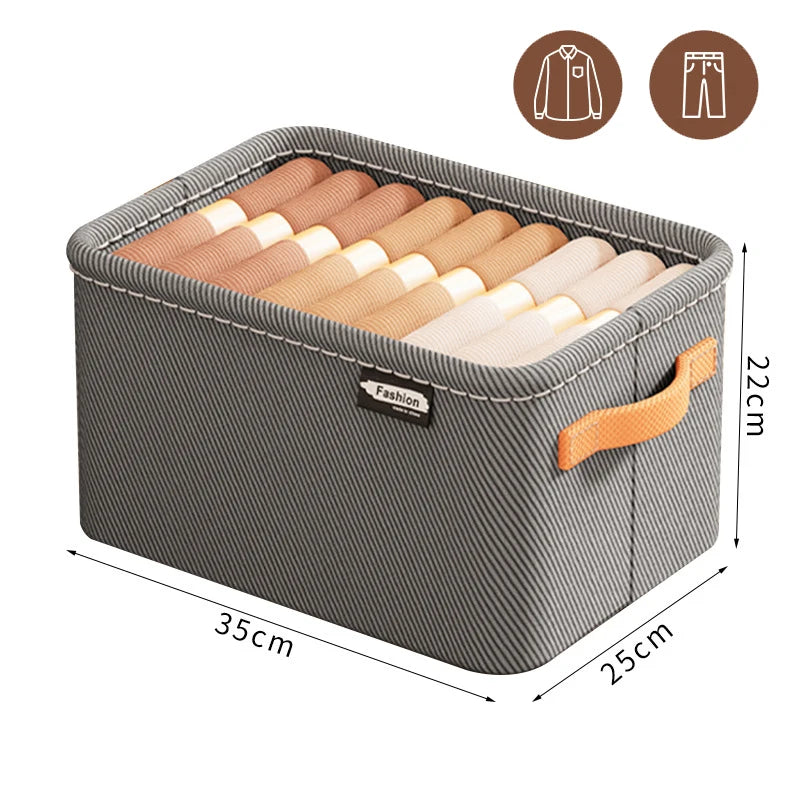 Thickened Clothes Organizer Storage Box for Pants, Jeans & Sweaters – Wardrobe & Drawer Organizer