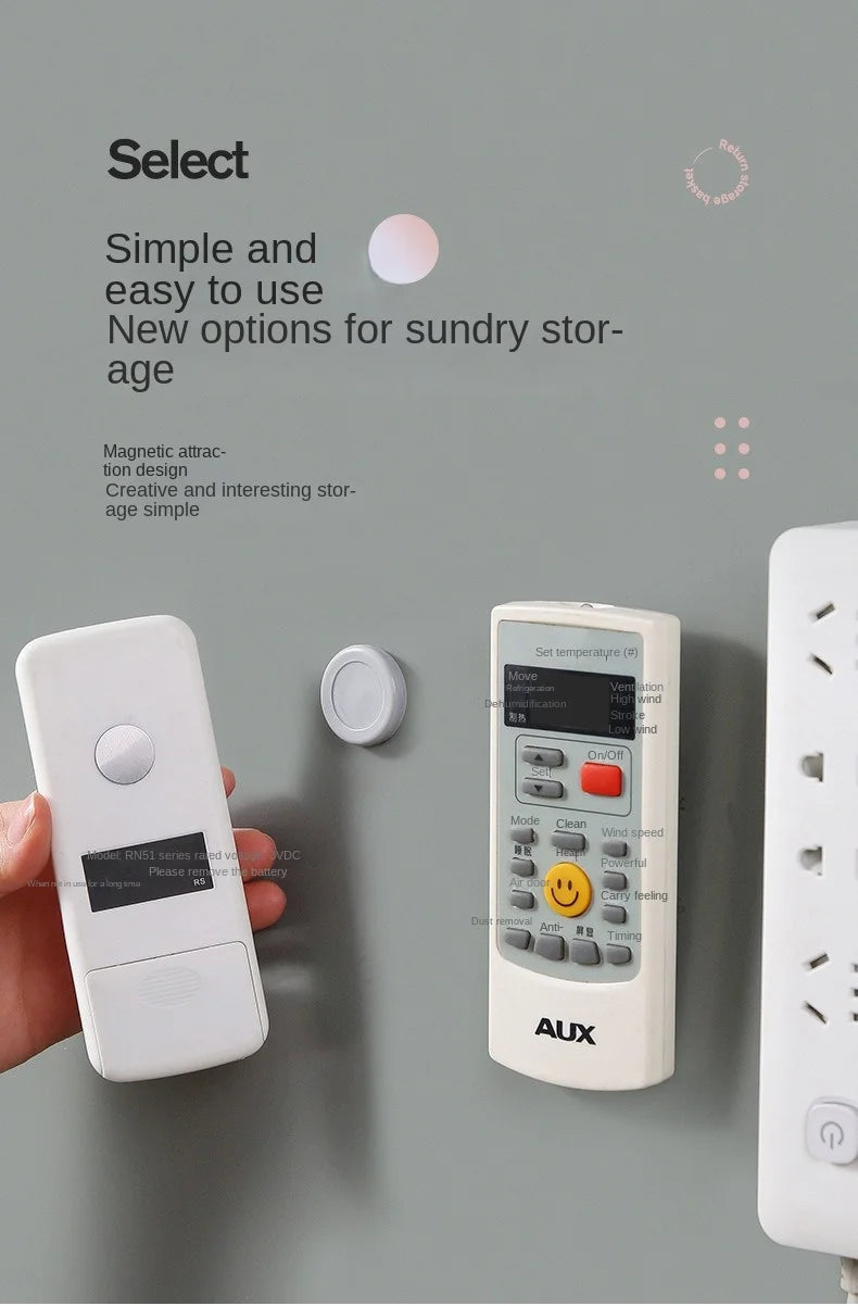 Magnetic Remote Control Holder with Adhesive Wall Mount – Strong Grip Organizer for Home & Office