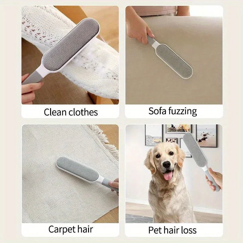 Pet Hair Remover – Double-Sided Lint Brush for Sofas, Clothes & Carpets