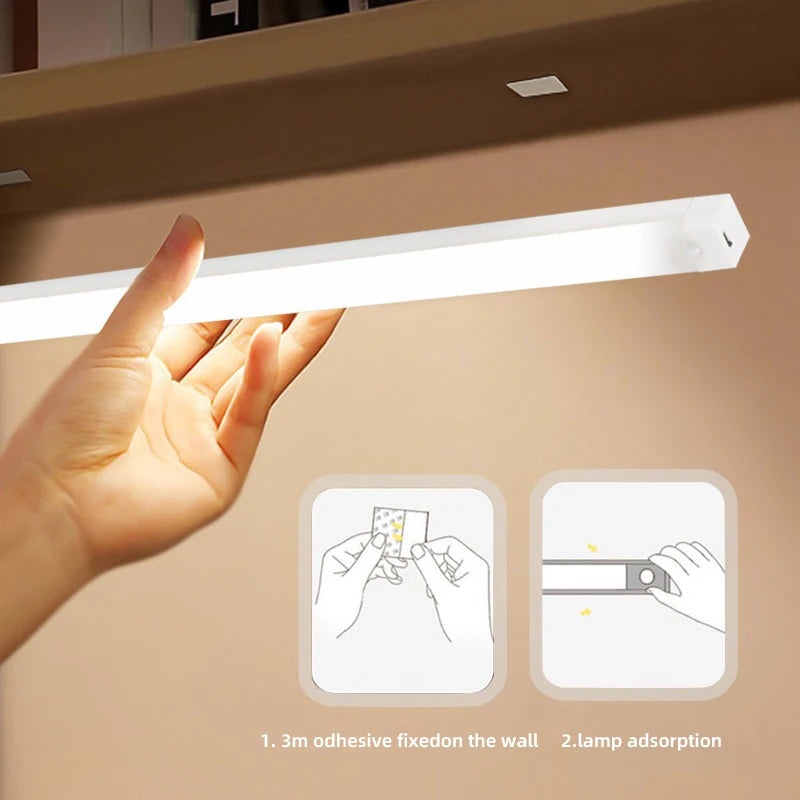 Rechargeable LED Motion Sensor Light – Wireless USB Cabinet & Closet Night Light for Kitchen, Stairs and Hallway