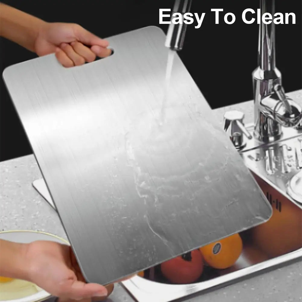 Professional 304 Stainless Steel Cutting Board – Double-Sided, Heavy-Duty, Food-Grade & Portable