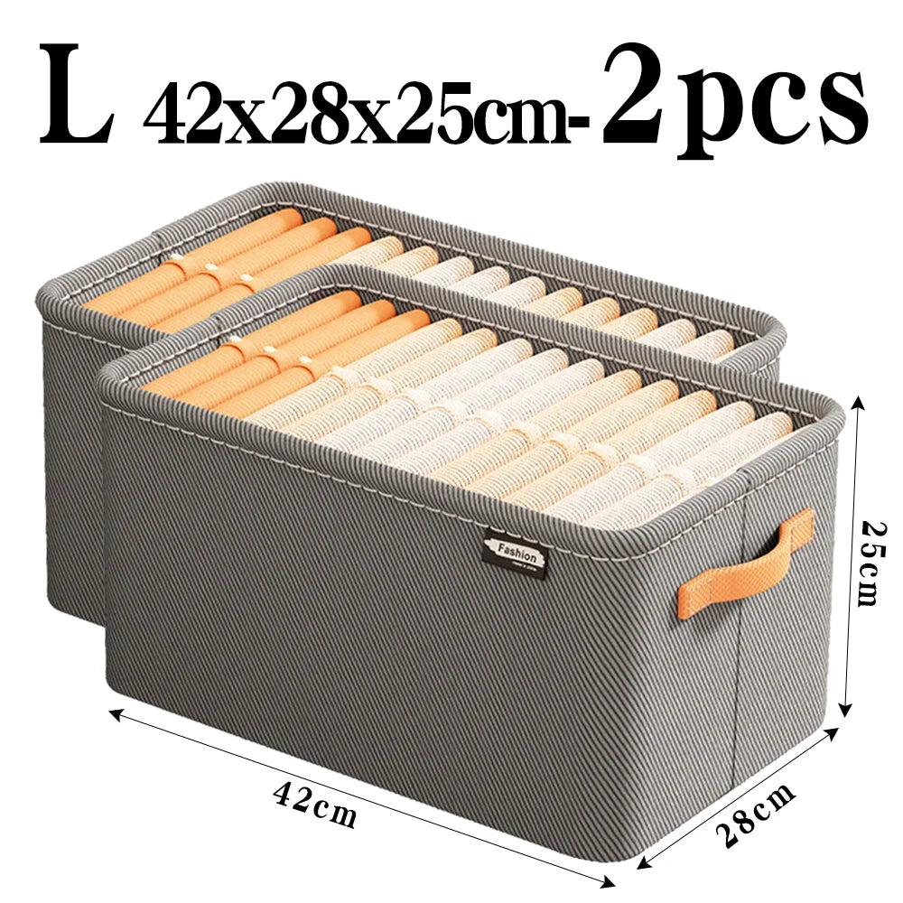Thickened Clothes Organizer Storage Box for Pants, Jeans & Sweaters – Wardrobe & Drawer Organizer