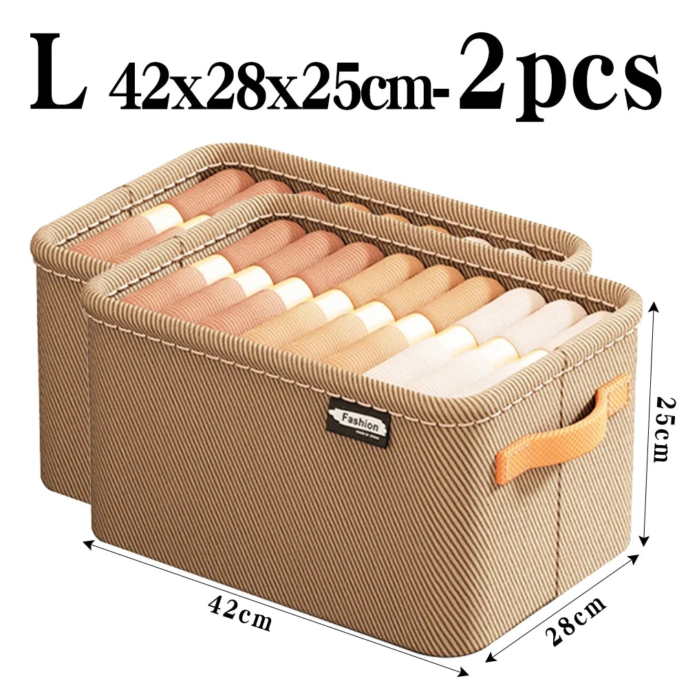 Thickened Clothes Organizer Storage Box for Pants, Jeans & Sweaters – Wardrobe & Drawer Organizer