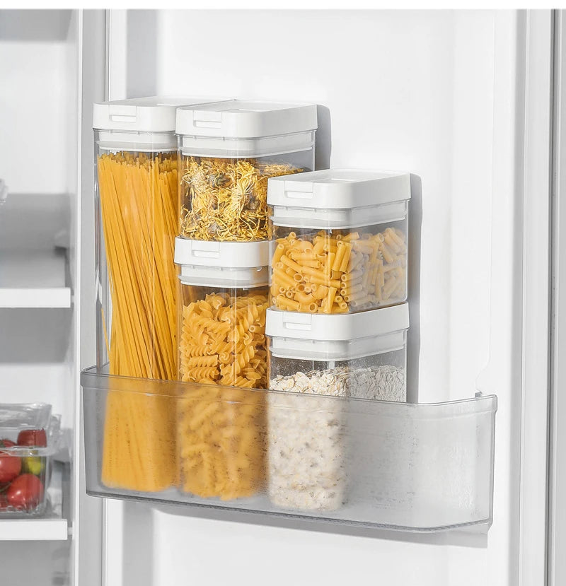Airtight Transparent Food Storage Container – Plastic Organizer for Pasta, Grains, Snacks and Dry Foods (0.5L–1.8L)