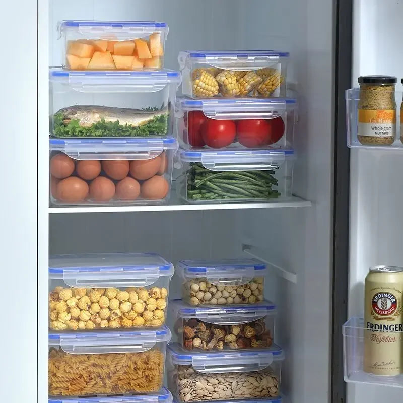 Rectangular Airtight Food Storage Container with Lid – Refrigerator Organizer & Microwave Lunch Box