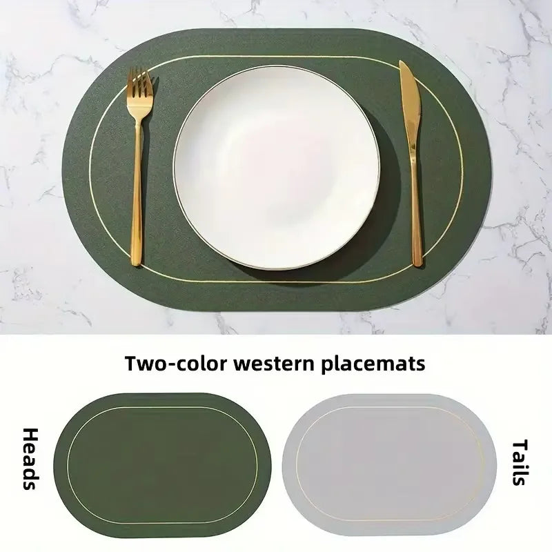 Leather Table Placemats – Heat Resistant, Washable, and Easy to Clean