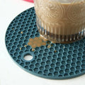 Round Silicone Non-Slip Mat | Drink Coaster, Heat Insulator & Table Protector